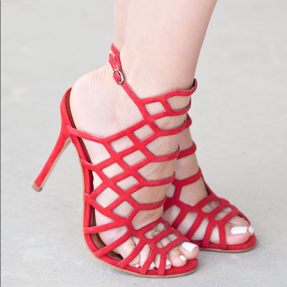 Steve Madden Caged Heel “Slithur” Sandals 6.5